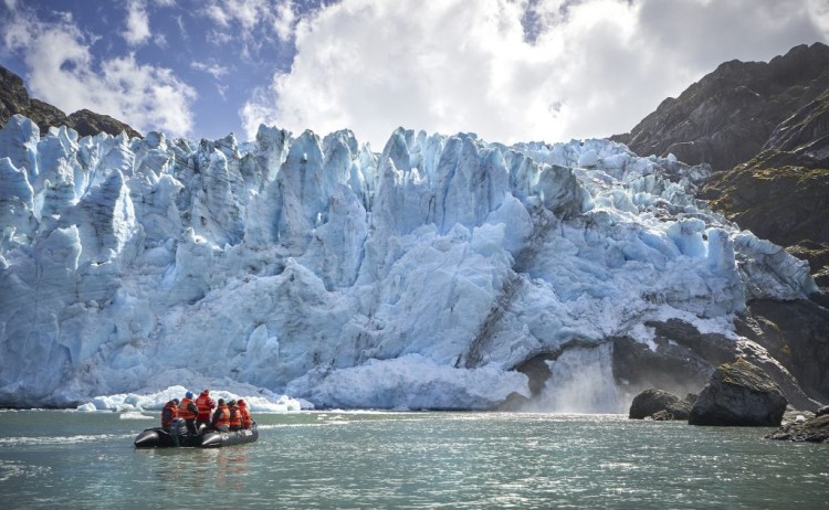 Australis cruise zodiac glacier