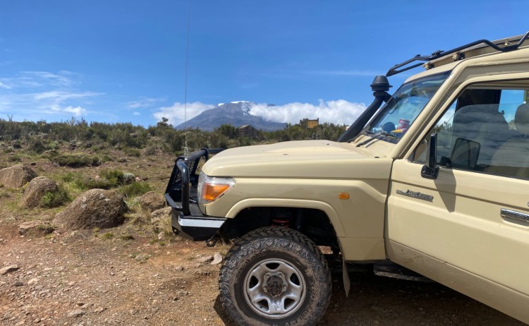 View of Kili before the ride