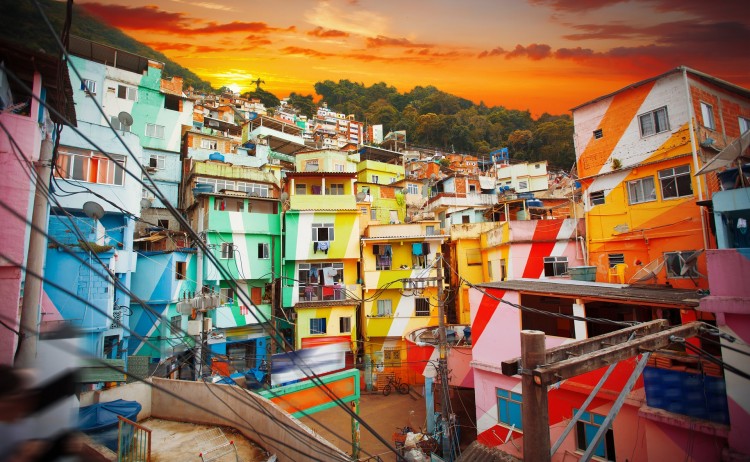 Rio colourful buildings