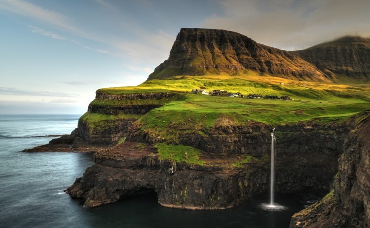 Mulafossur waterfall Faroe Islands