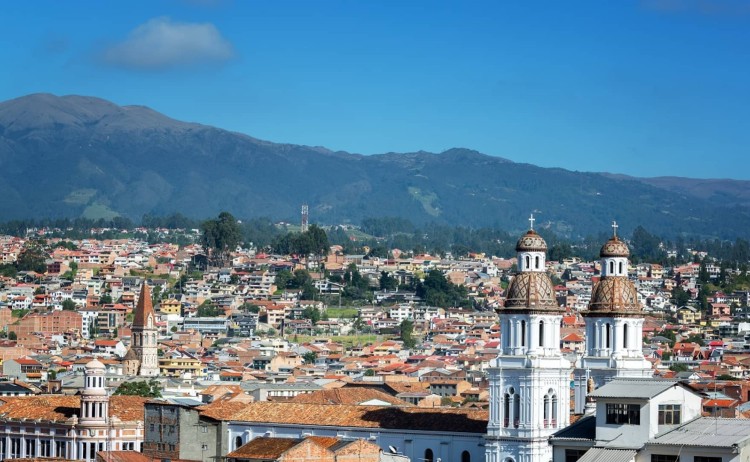 City view of Cuenca Ecuador.