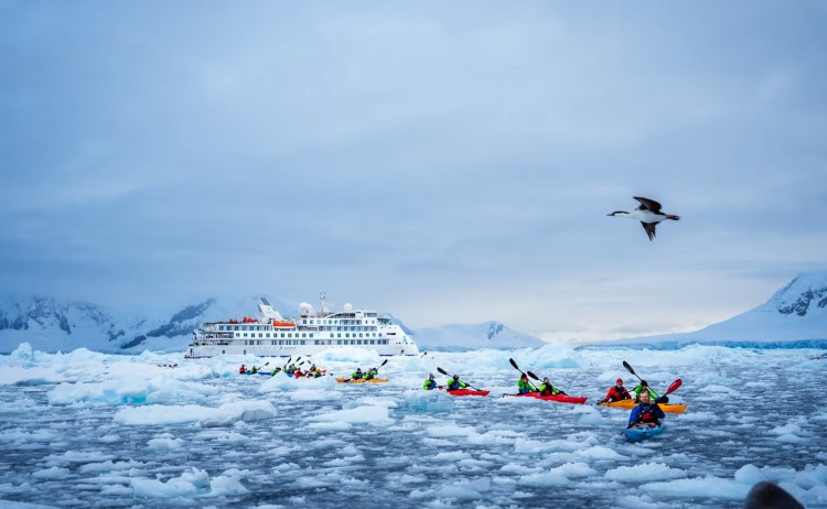 South Georgia Falklands and Antarctic Odyssey Kayaking and the Greg Mortimer Paradise Bay Antarctica