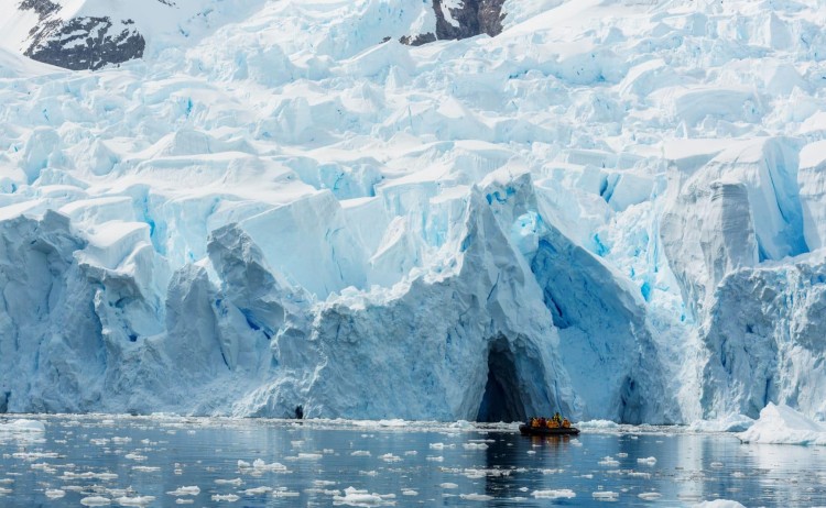 South Shetland Island zodiac and iceberg