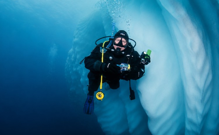 Spirit of Antarctica snorkelling underwater