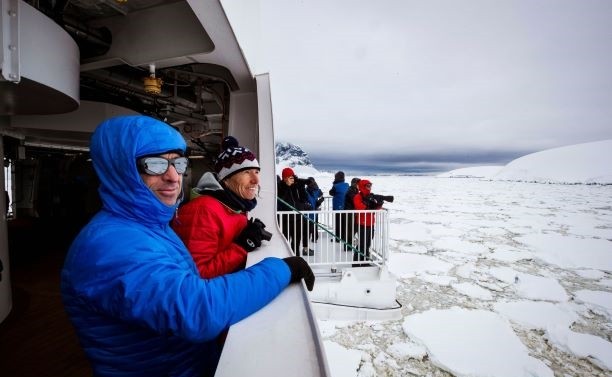 View from decks Greg Moritimer Aurora Antarctica j