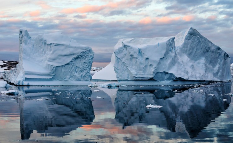 towering glaciers of Antarctica