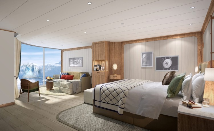 Seabourn expedition ships Panorama Suite rendering