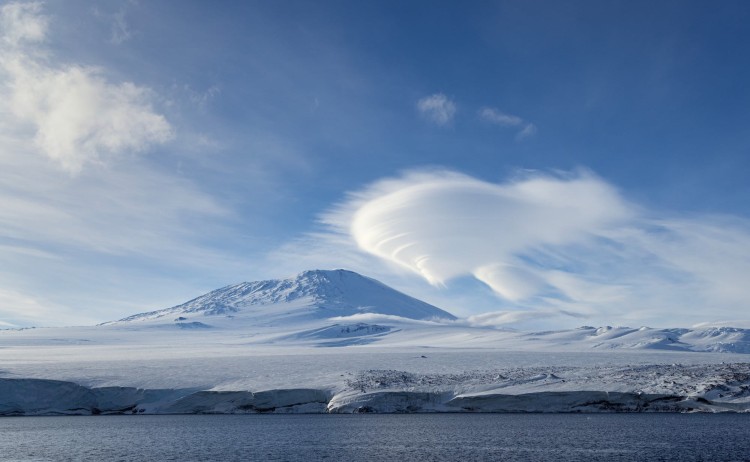Unexplored Antarctica Ross Island landscape