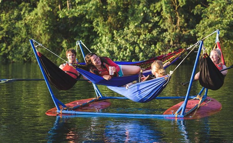 Lemala Wildwaters Lodge panoramic shot hammock kayaking