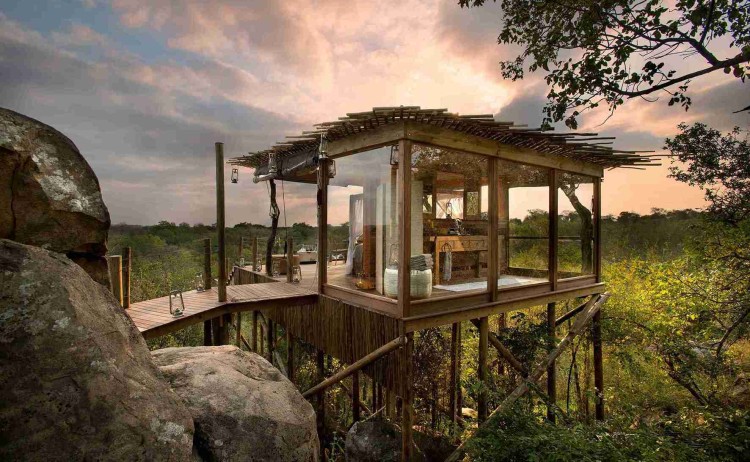 Lion Sands Kingston Treehouse 4 Exterior Treehouse Drawbridge Lowered