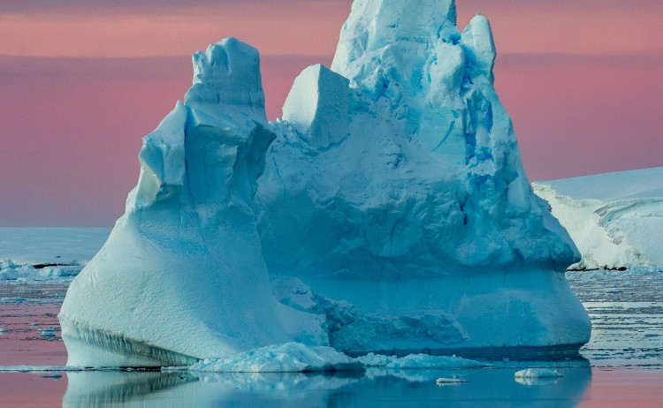 Antarctic towering glaciers