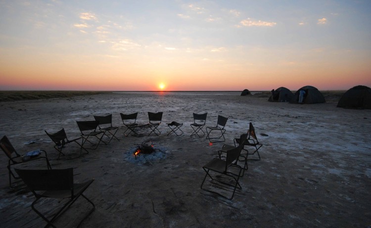 Botswana saltpans camping