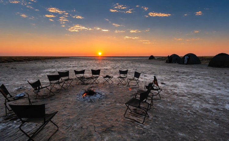 Botswana salt pans camping safari