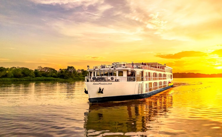 Wonders of Colombia cruise AmaMagdalena Ship Exterior