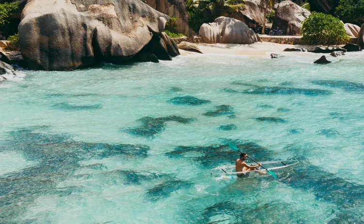 Zanzibar Tanzania tour Kayaking and paddlebaording activity.