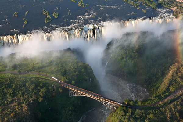 A scenic flight over Victoria Falls is magical at any time of year in high water season however it is jaw dropping