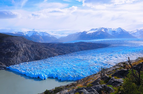 Hiking in national park of Torres Del Paine, Chile