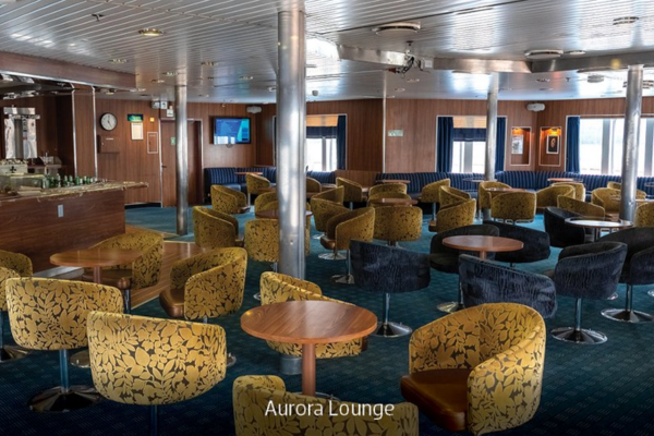 The Aurora Lounge onboard the Ocean Endeavour