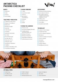 Viva Expeditions Downloadable Antarctica Packing List