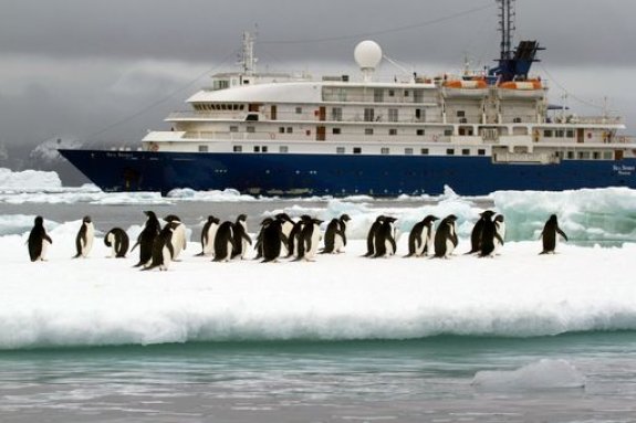 Small ship Antarctica