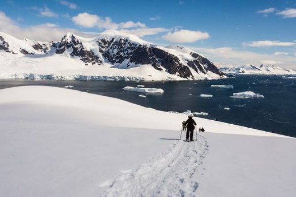 Snowshoeing in Antarctica