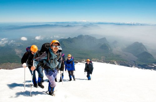 Climbing Villarrica Volcano, Chile