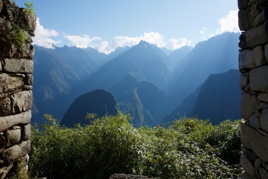 The view through the Sun Gate, Machu Picchu