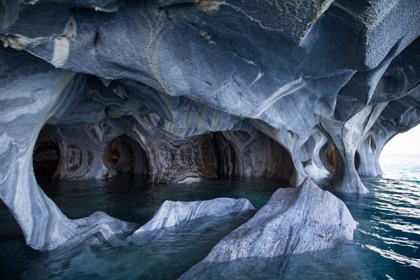 Blue marble caves in Chile