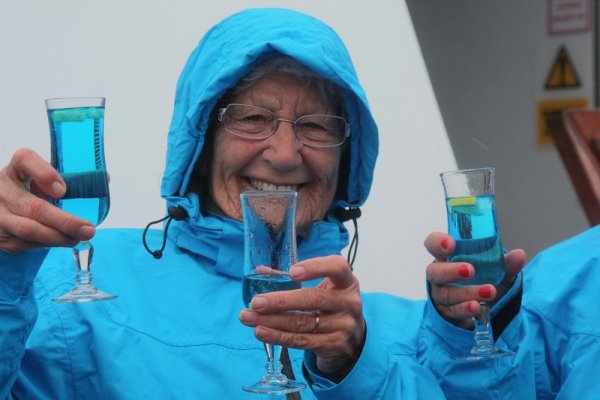 Celebrating onboard Hurtigruten cruise ship