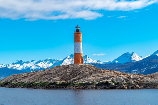 Les Eclaireurs lighthouse in Beagle channel. Ushuaia Argentina.