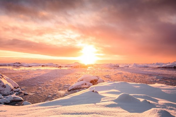 Stunning sunset in Antarctica