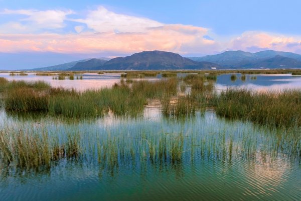 Sunset in Lake Titicaca