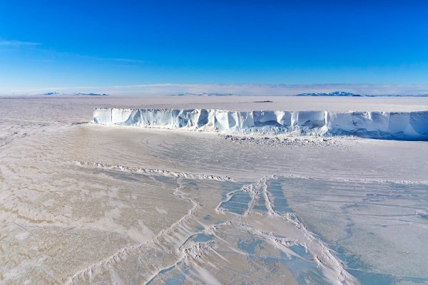 Flat landscape of Antarctica