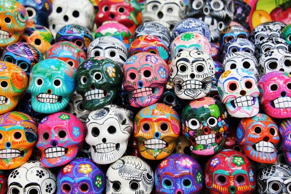 Skulls on Dias de los Muertos