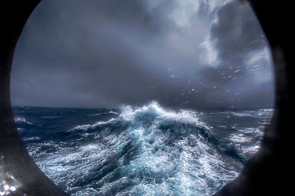 The Drake Passage connects the Atlantic and Pacific oceans. It takes around 48 h