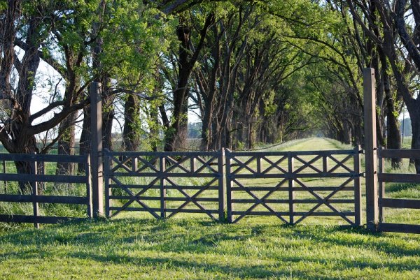 Gate to a ranch in Argentina