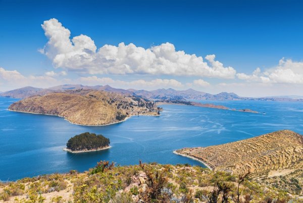 Top view of Lake Titicaca