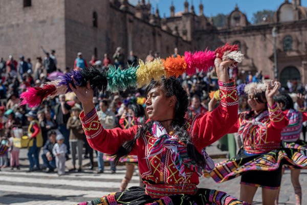 Cuzco Carnival parade party traditional