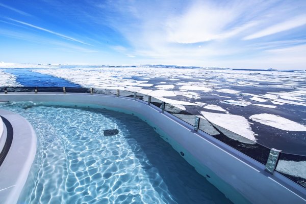 Outdoor pool on Le Commandant Charcot