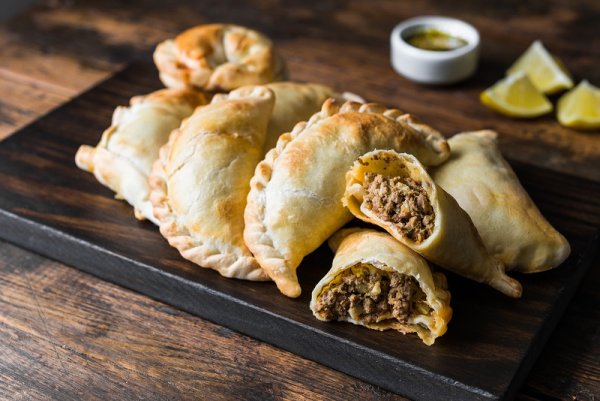 Traditional baked Argentine empanadas 