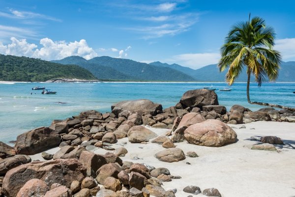 Walking on the beach of Ilha Grande, Brazil