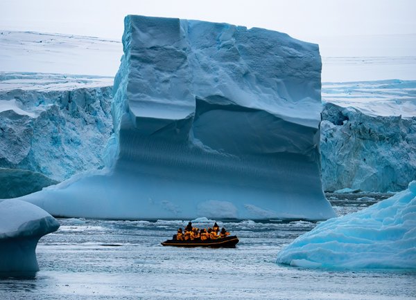 Zodiac Cruise amongst icebergs in Antarctica