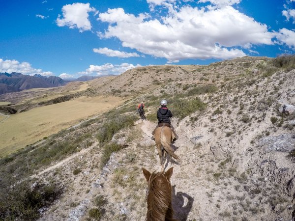 Horse ride in Andes mountains in Patagonia