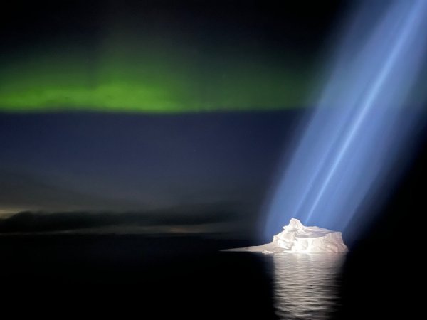 Northern Lights and Iceberg