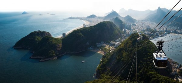 City skyline view from Sugarloaf mountain, Brazil