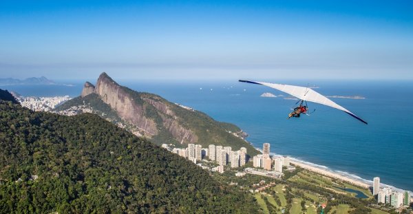 Hang gliding in Rio de Janeiro, Brazil