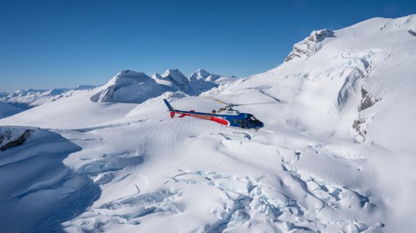 heli over glacier