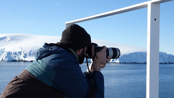 Photographer in Antarctica