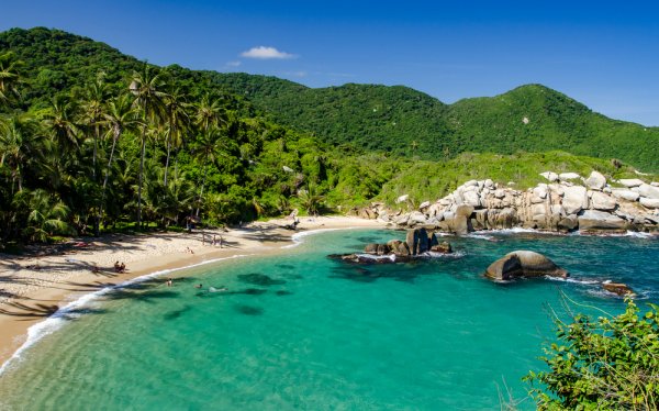 Caribbean beach in Tayrona National Park