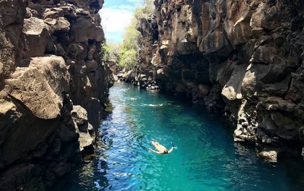 Scenic natural pool, Santa Cruz Island